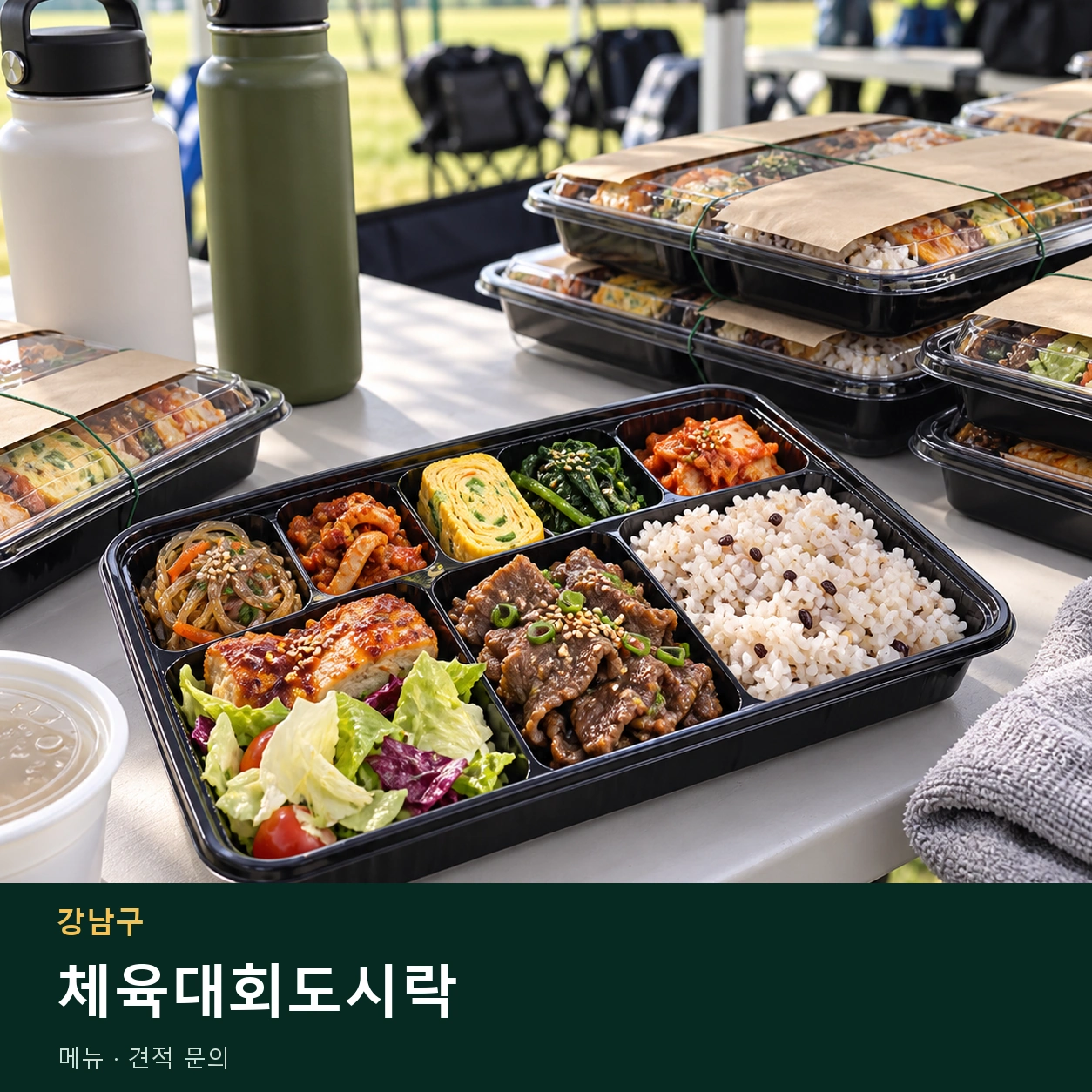 강남구 체육대회도시락 메뉴와 주문 목적 안내 이미지